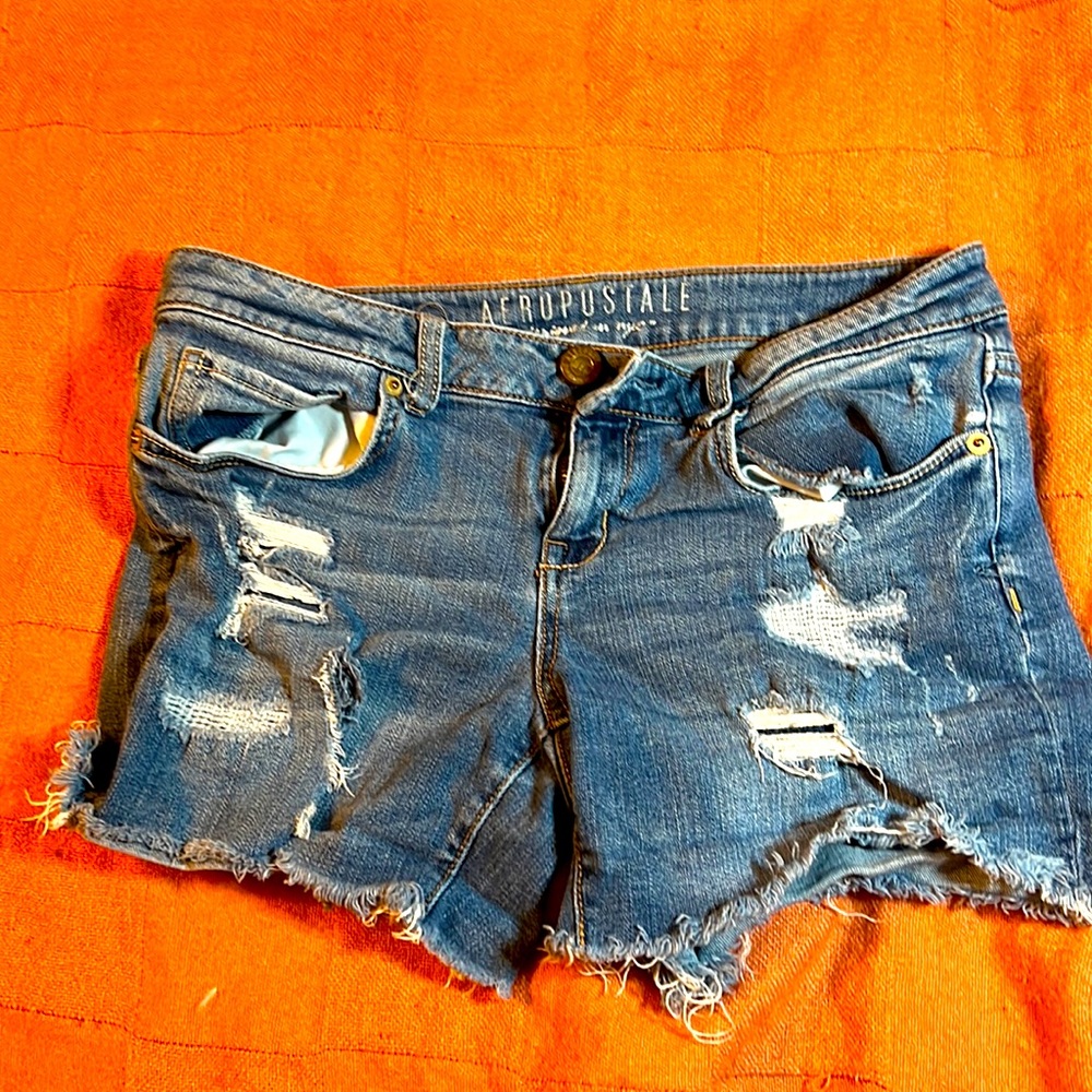 Aeropostale distressed denim shorts